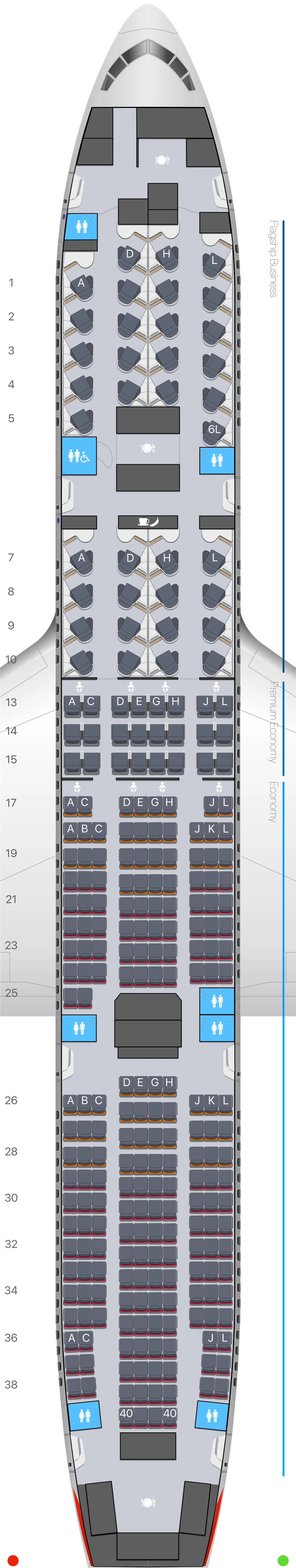 AA Boeing 777-200ER (Super Diamond) Seat Map | AeroLOPA