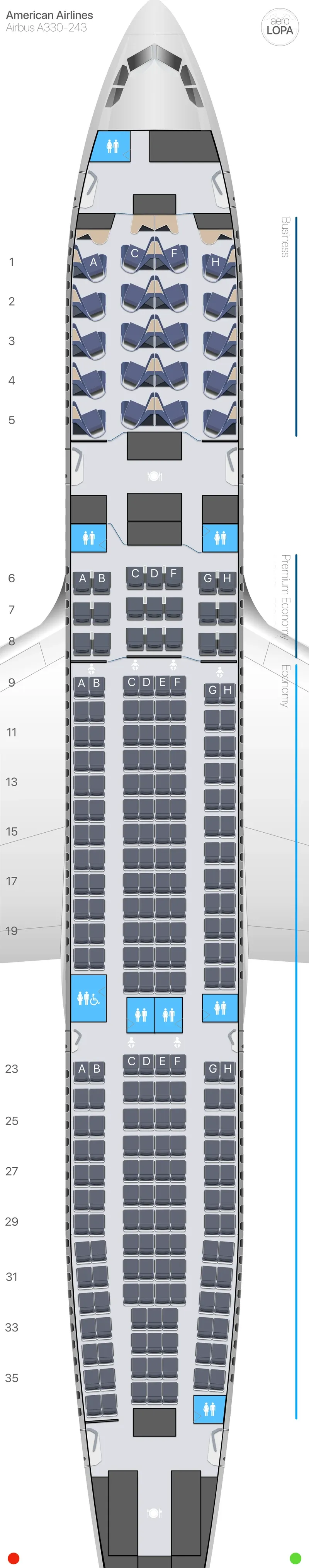 aa-332-2020 seat map