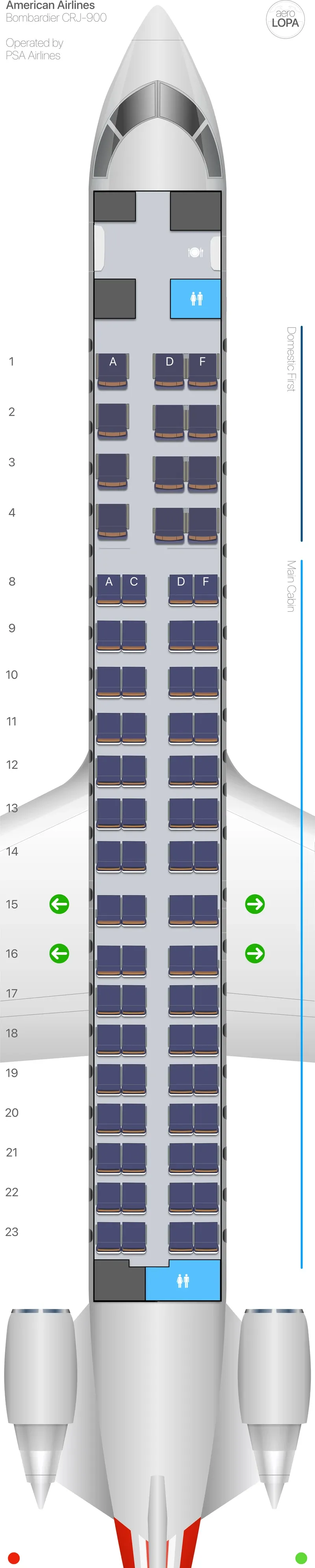 aa-cr9-2 seat map