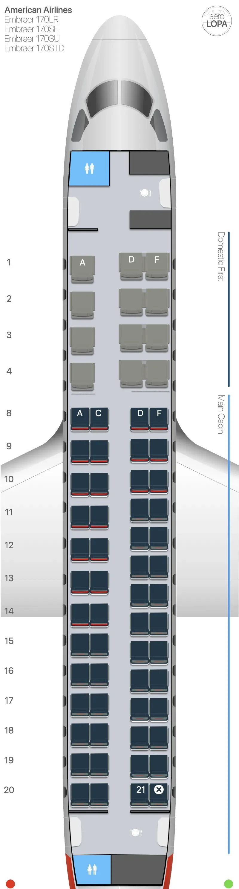 aa-e70 seat map