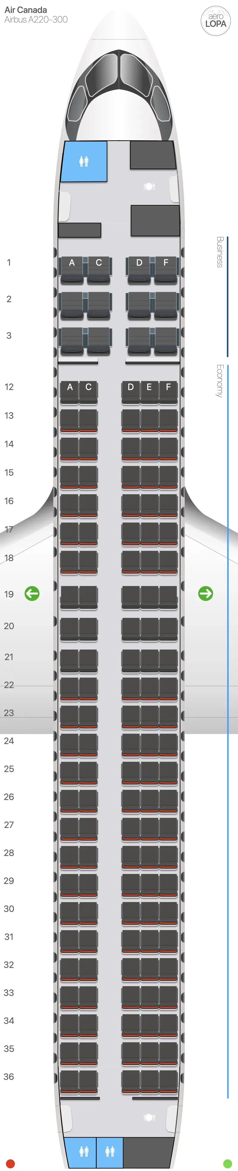 ac-223 seat map