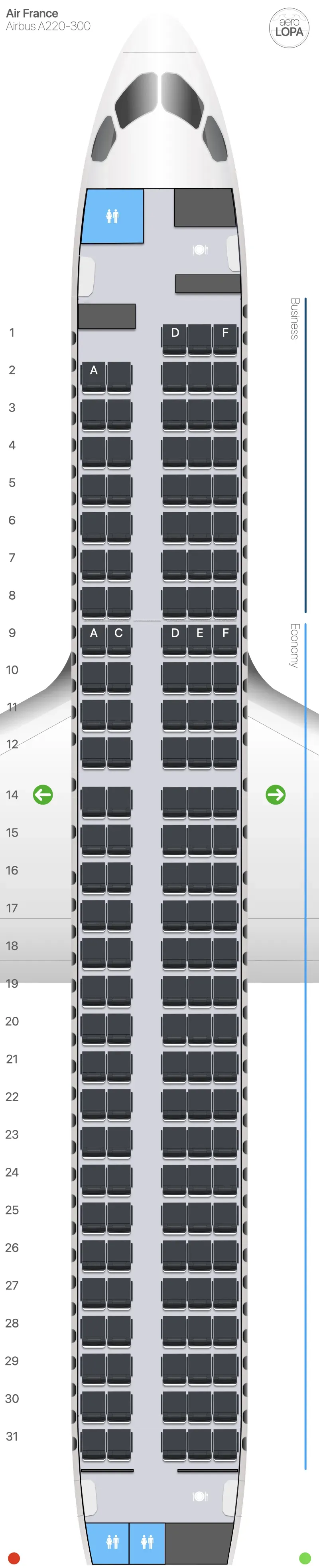 af-223 seat map