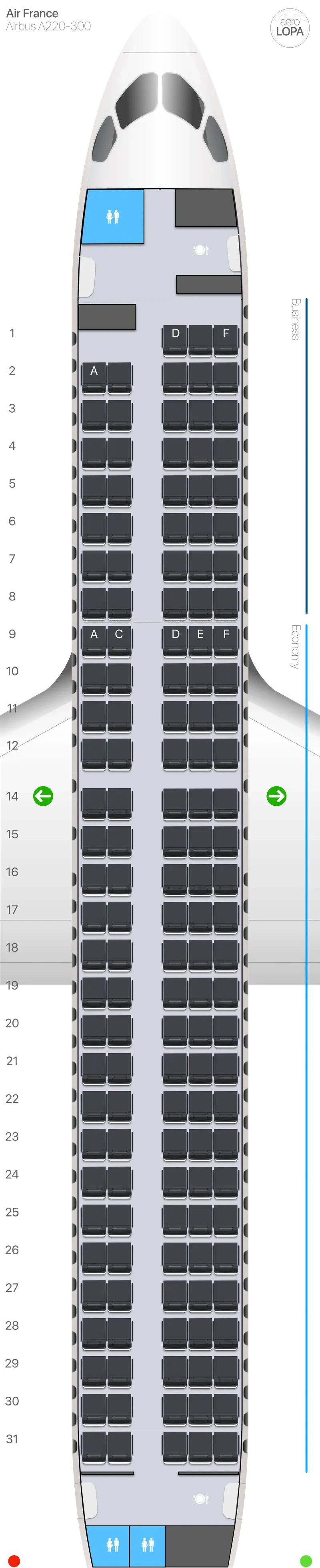 af-223 seat map