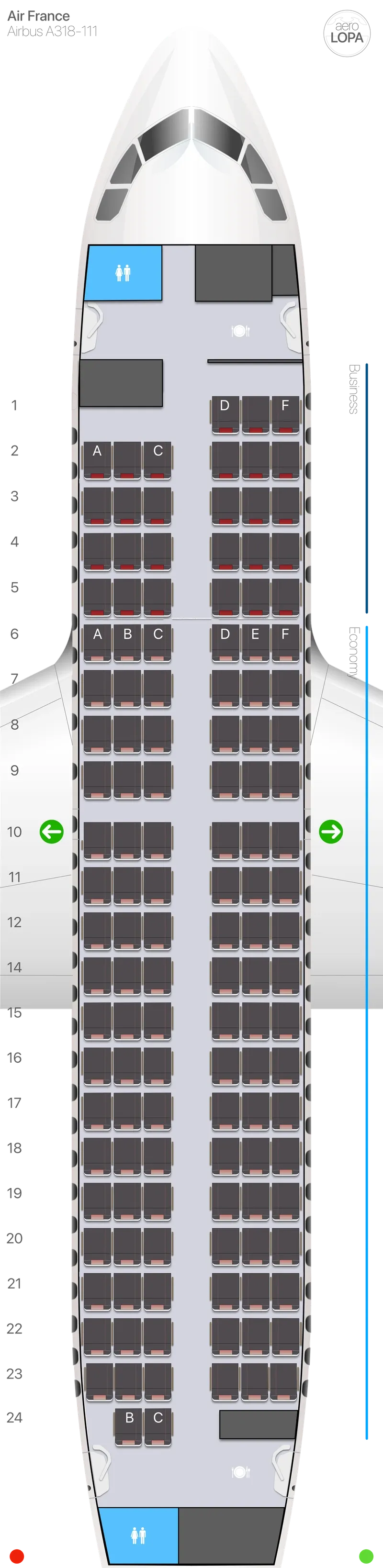 af-318 seat map
