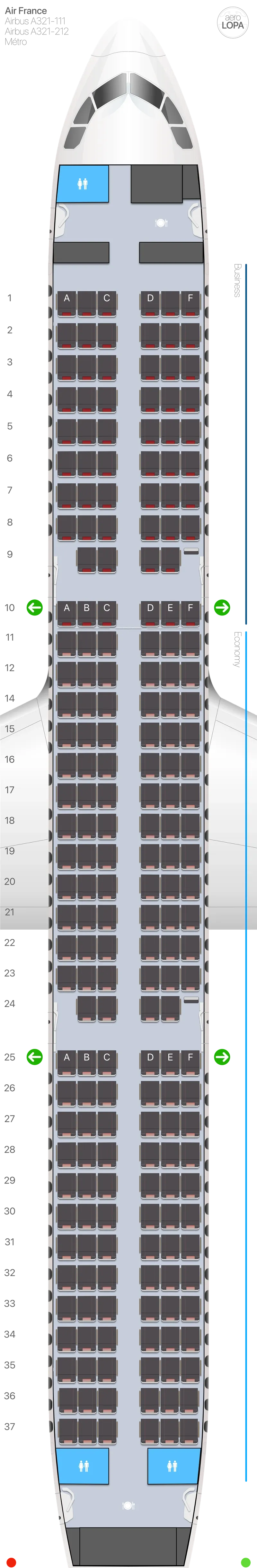 af-a321-metro seat map