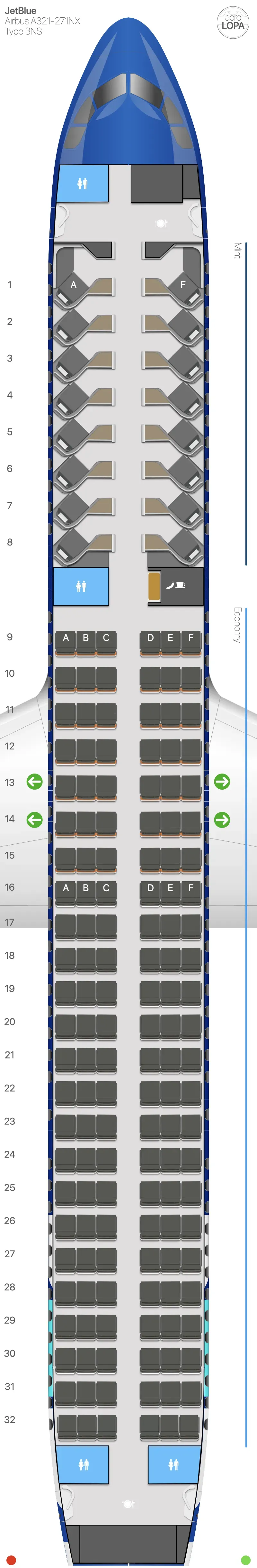 b6-3ns seat map