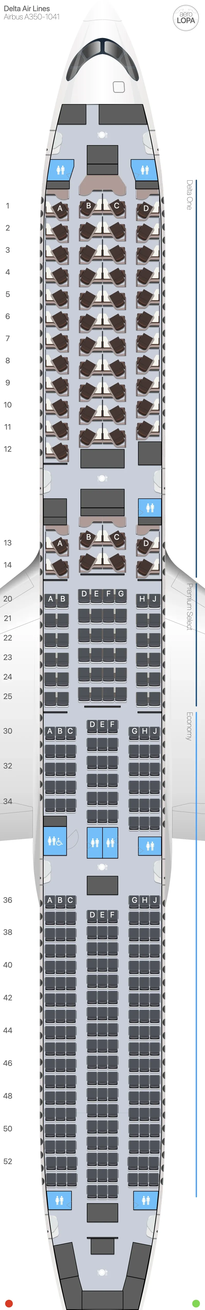 dl-351 seat map