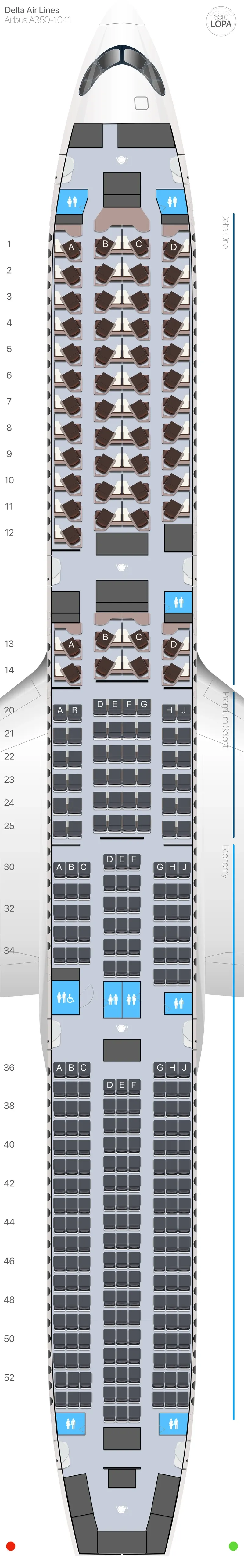 dl-351 seat map