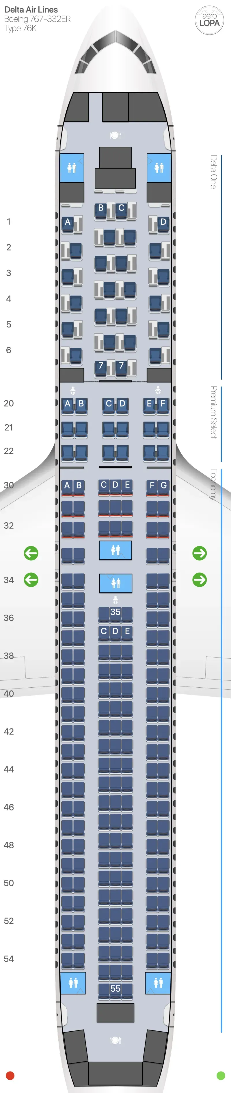 dl-76k seat map