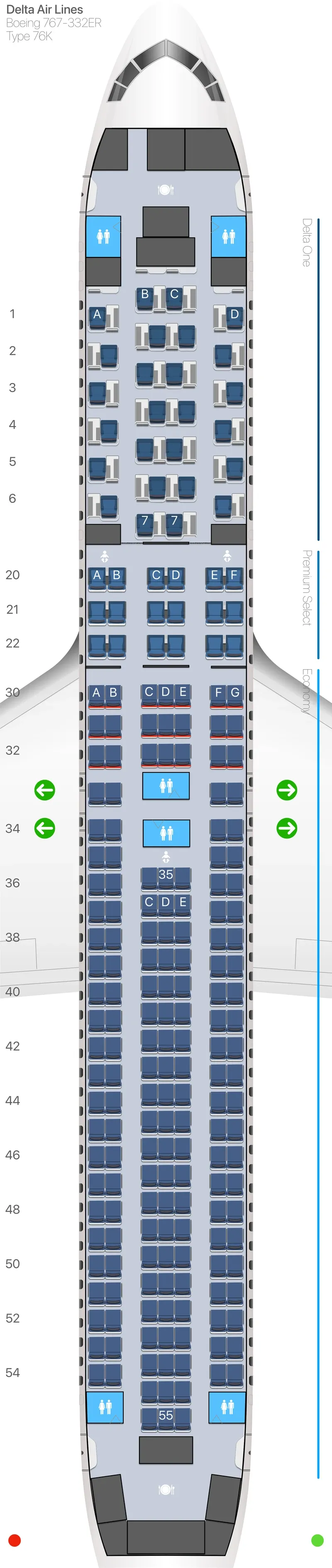dl-76k seat map