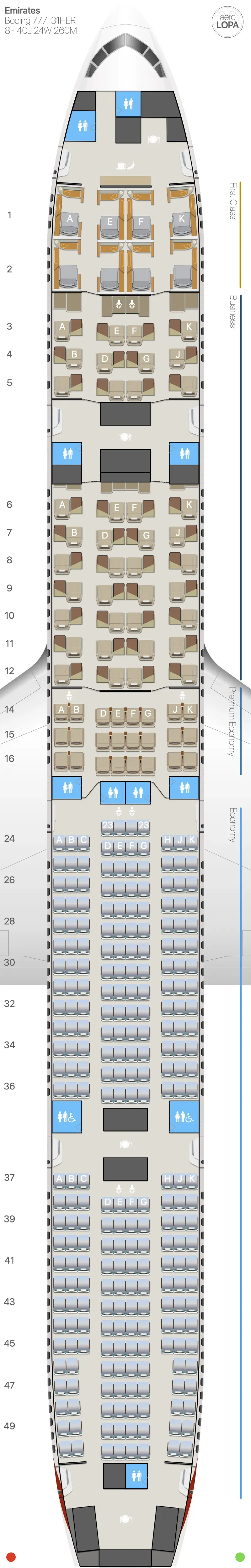 ek-77wm seat map