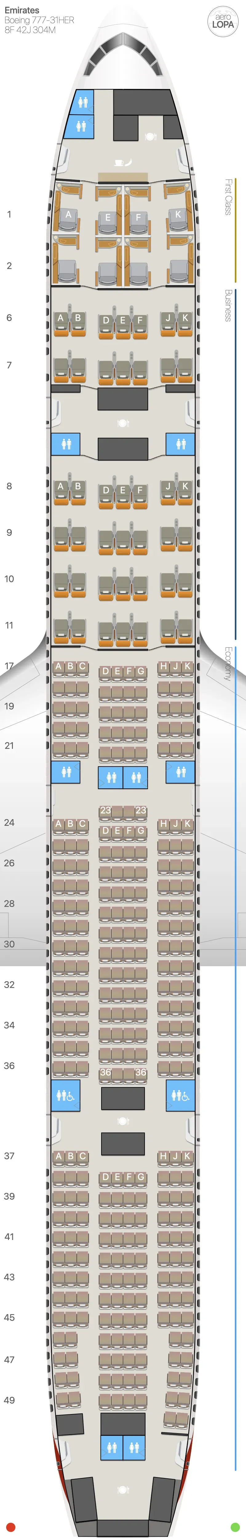 ek-77wq seat map