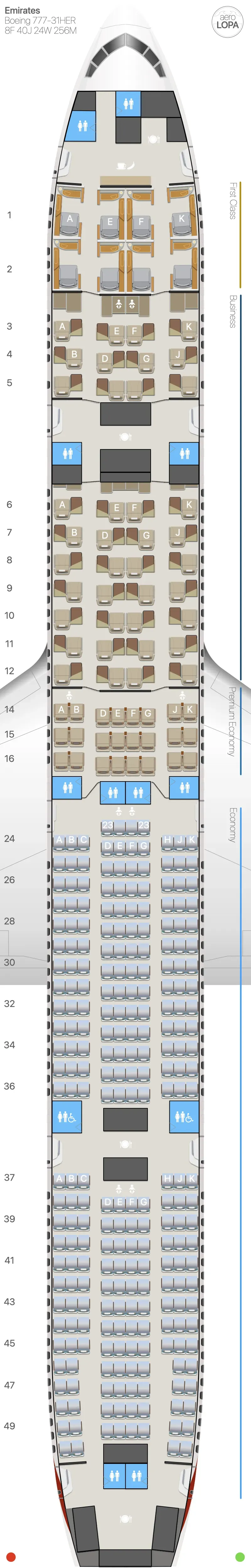 ek-77ws seat map