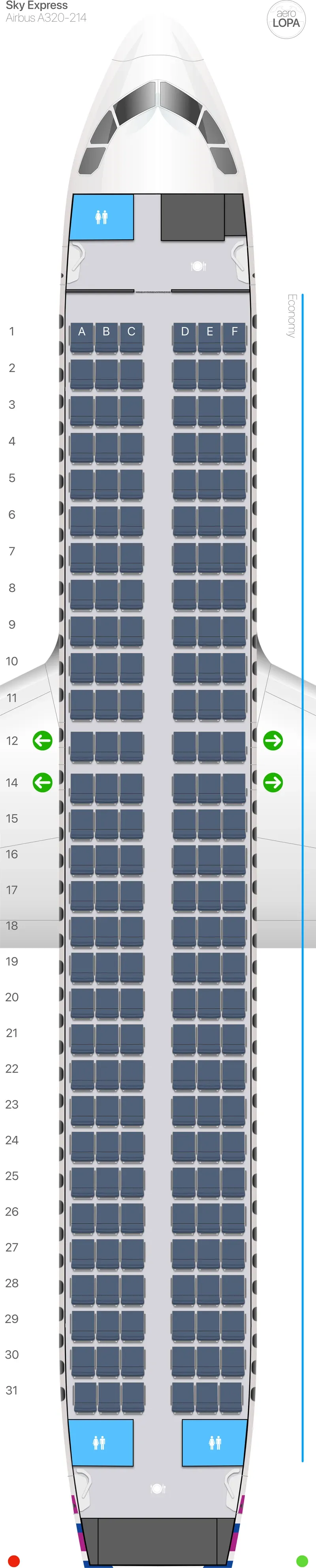 gq-320 seat map