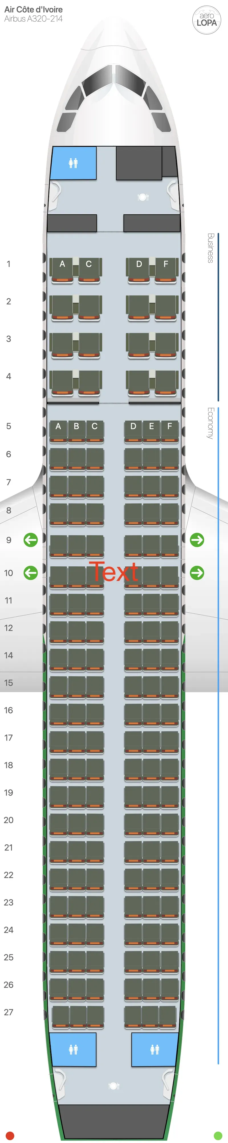 hf-320 seat map