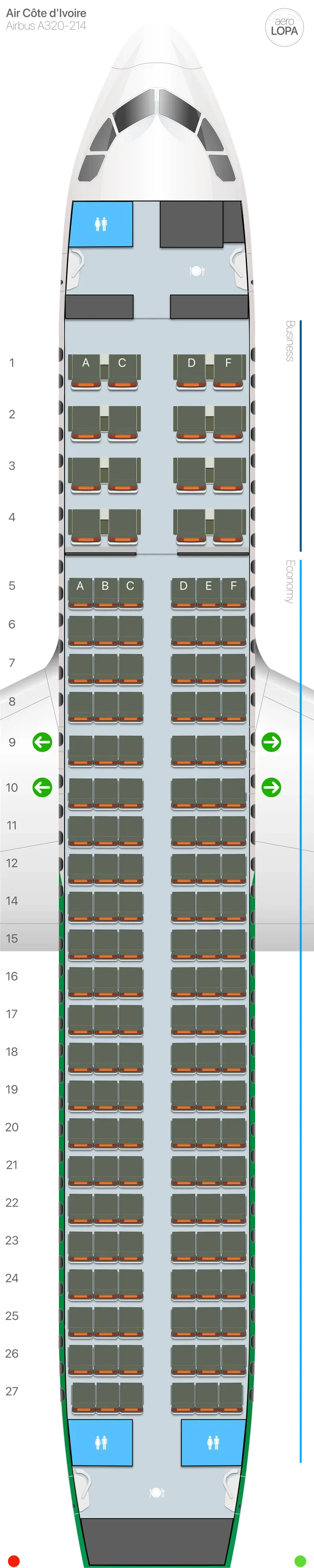 hf-320 seat map
