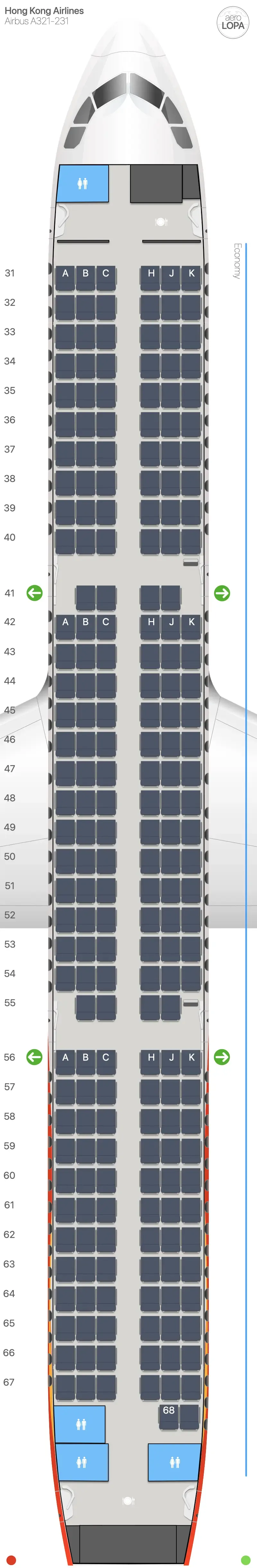 hx-321 seat map