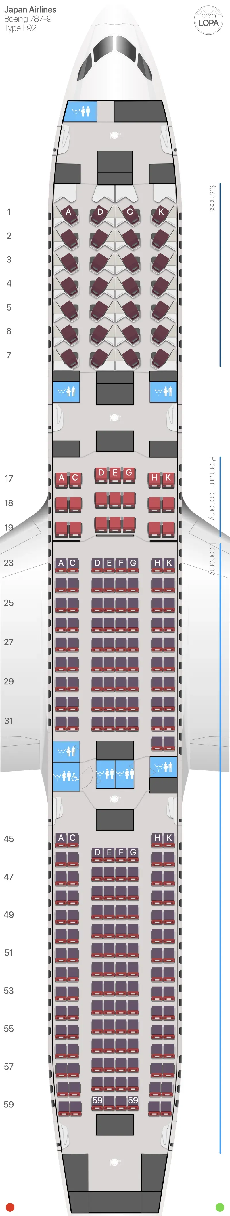 jl-789-e92 seat map