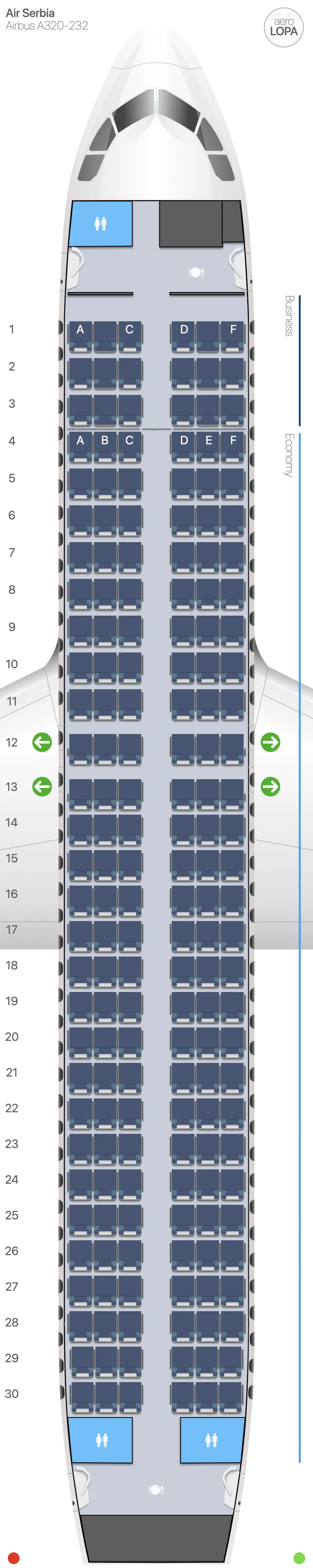 ju-320 seat map