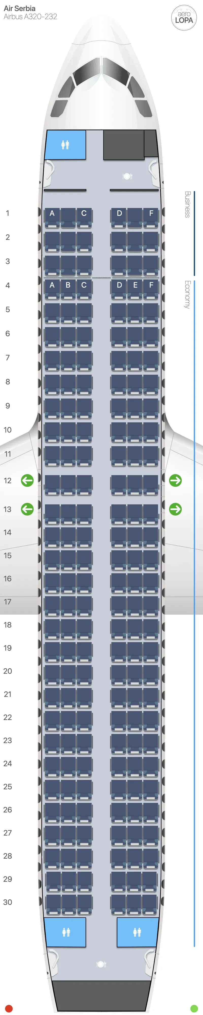 ju-320 seat map