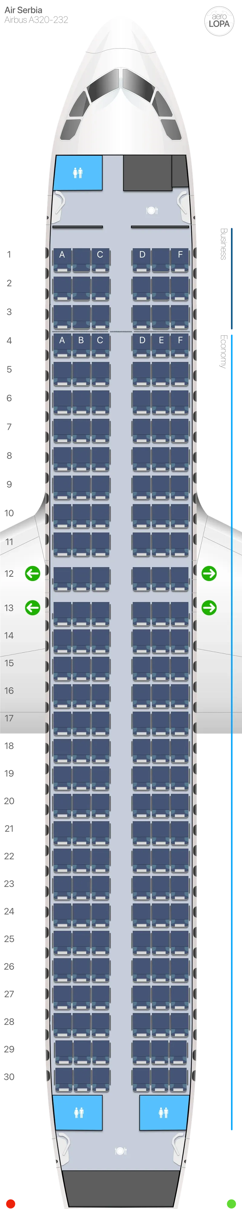 ju-320 seat map