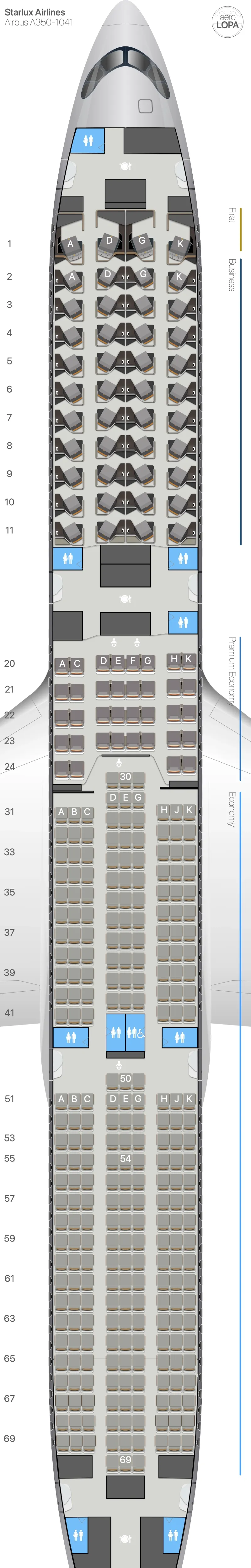 jx-351 seat map