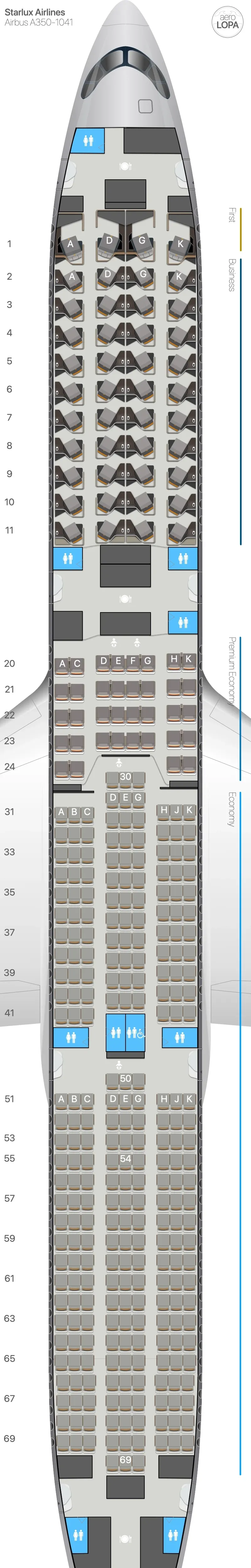 jx-351 seat map