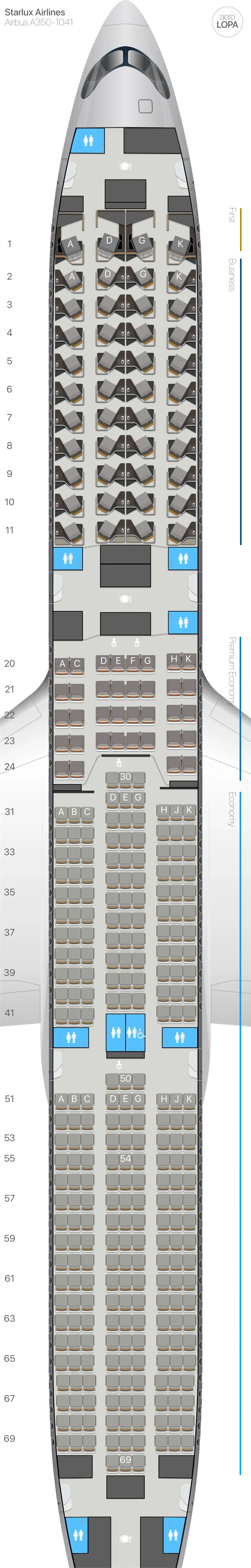 jx-351 seat map