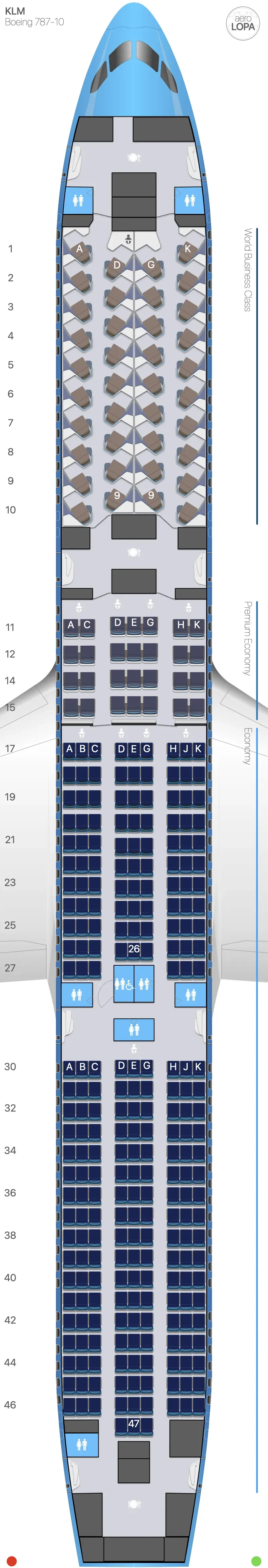 kl-781 seat map