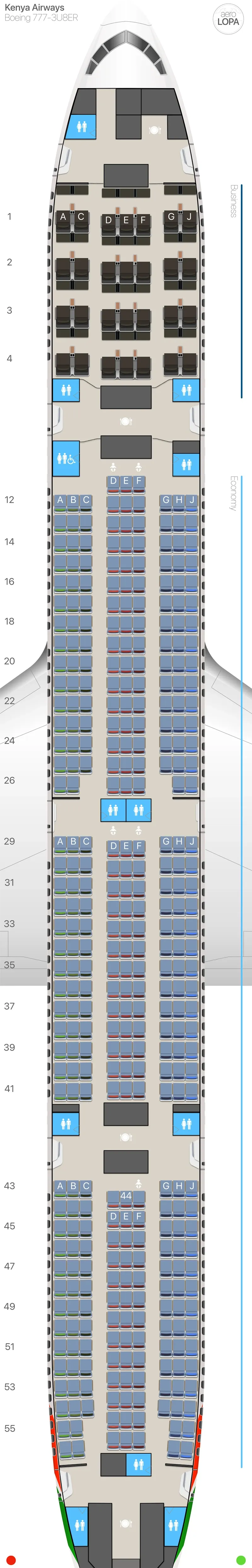 kq-77w seat map