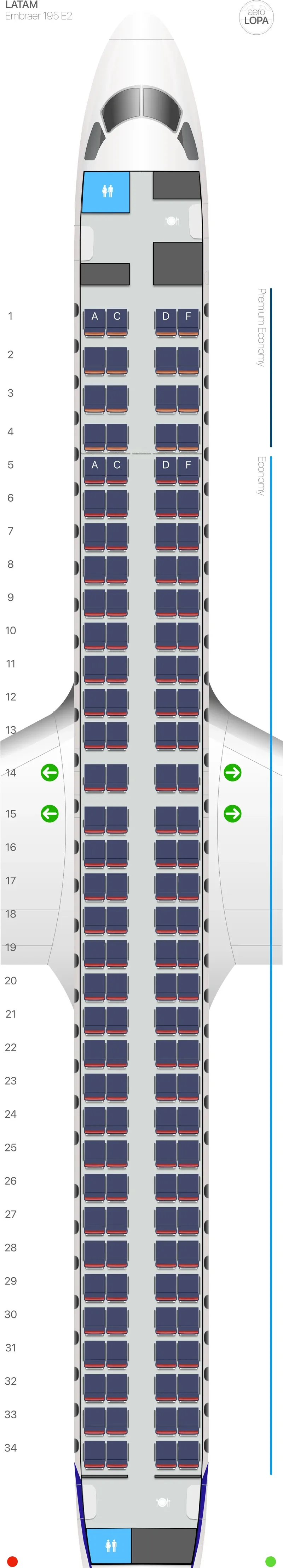 la-295 seat map
