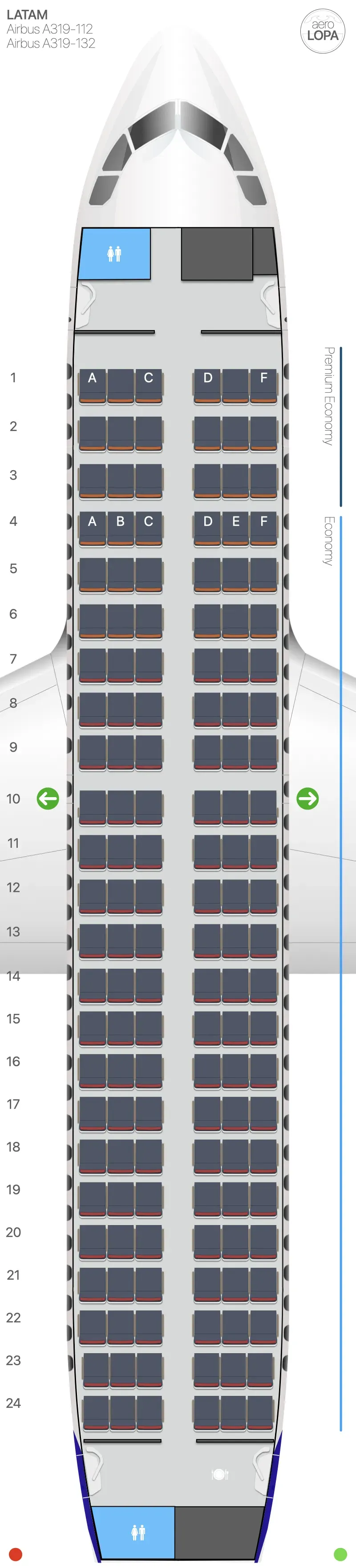 la-319-1 seat map
