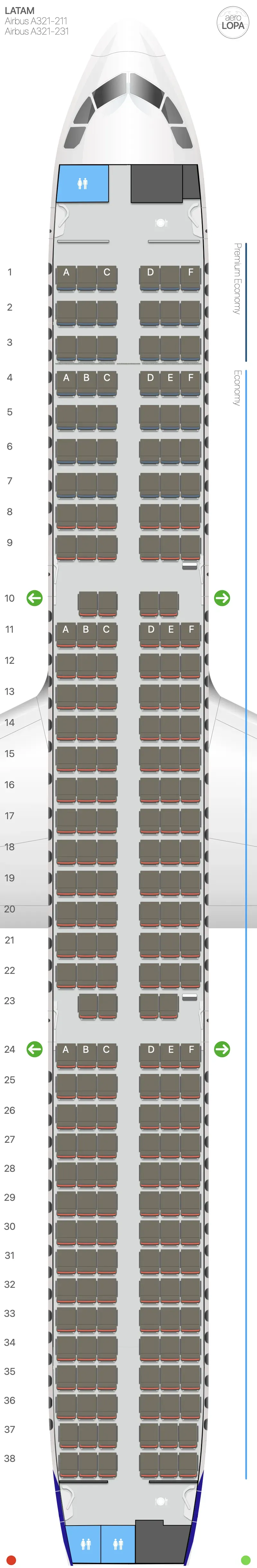 la-321 seat map