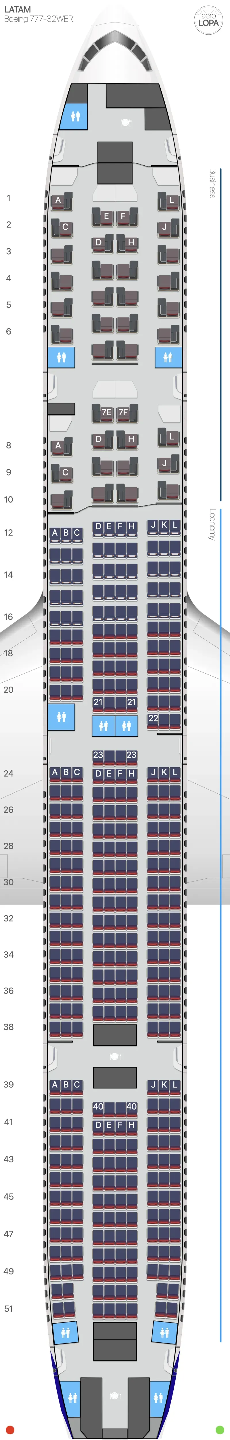 la-77w seat map