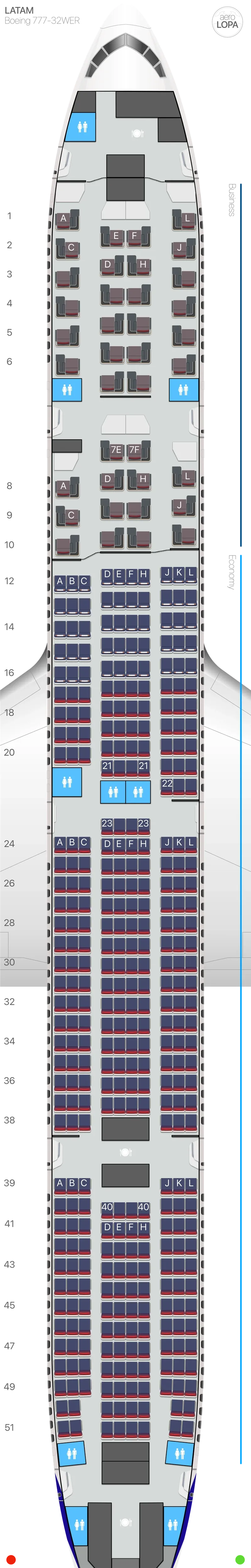 la-77w seat map