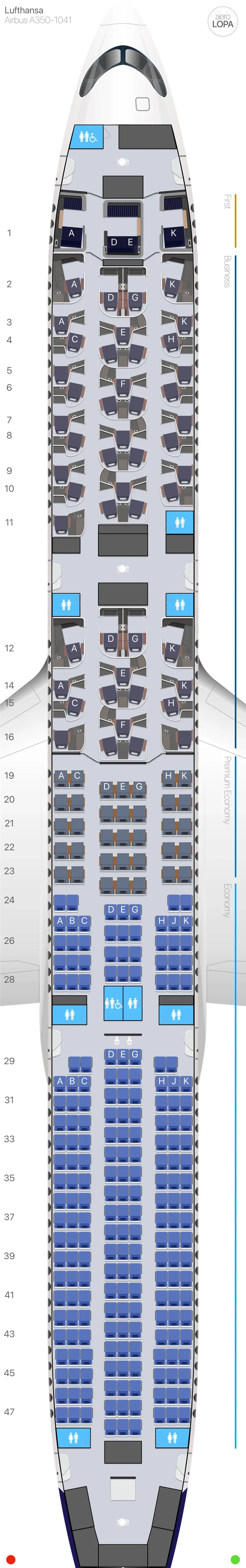 lh-351 seat map