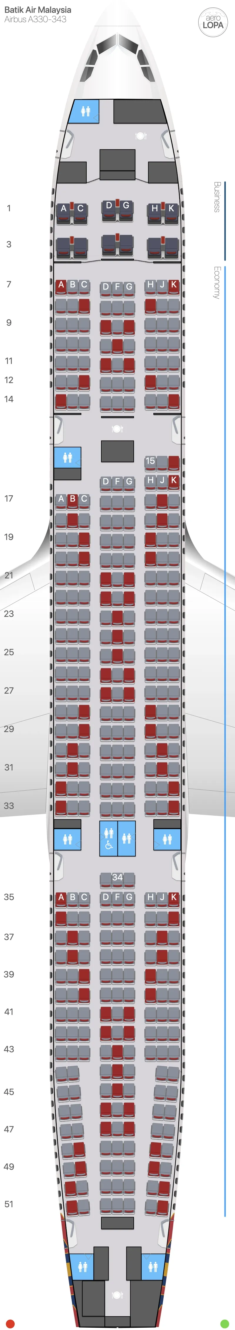 od-333 seat map