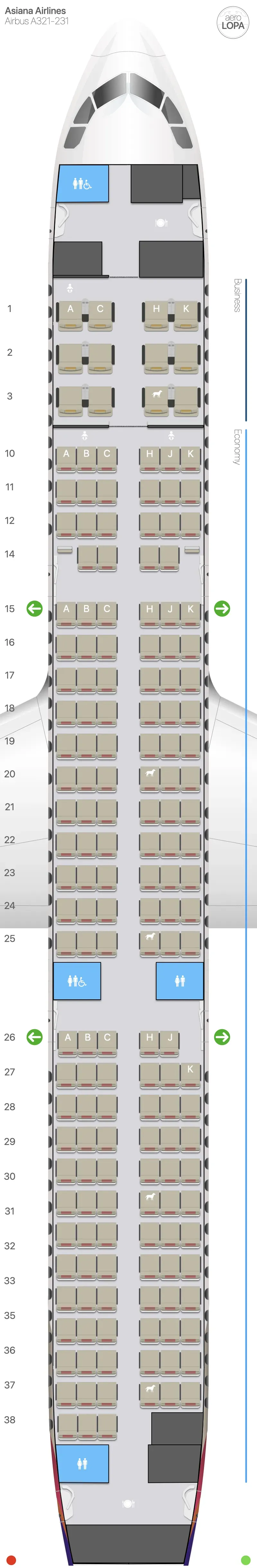 oz-321 seat map