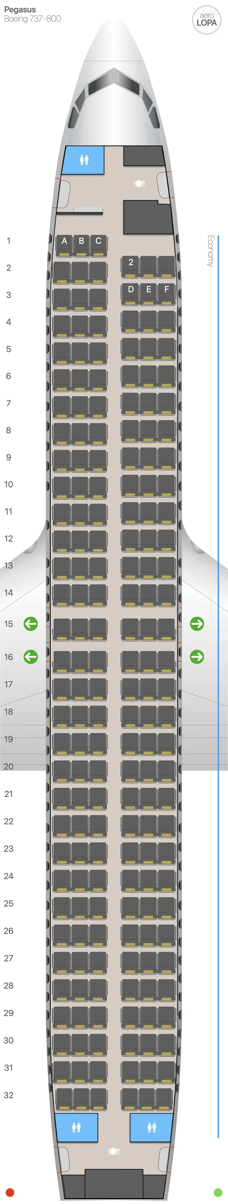 pc-738 seat map