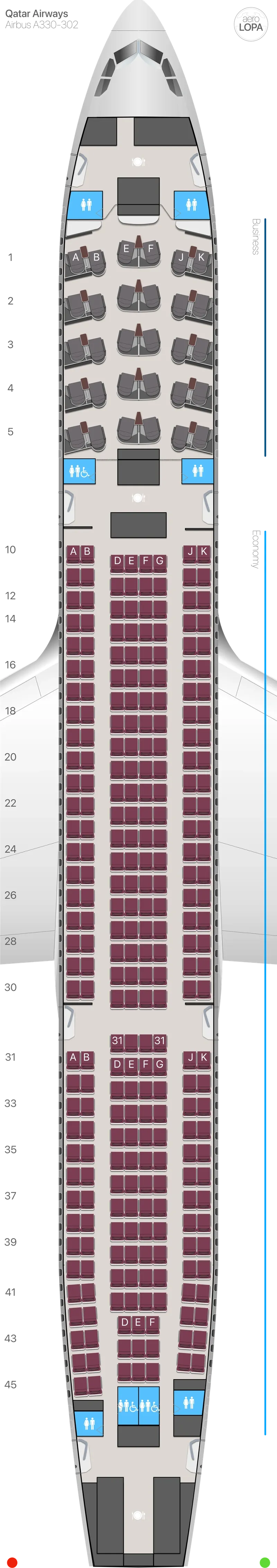 qr-333 seat map