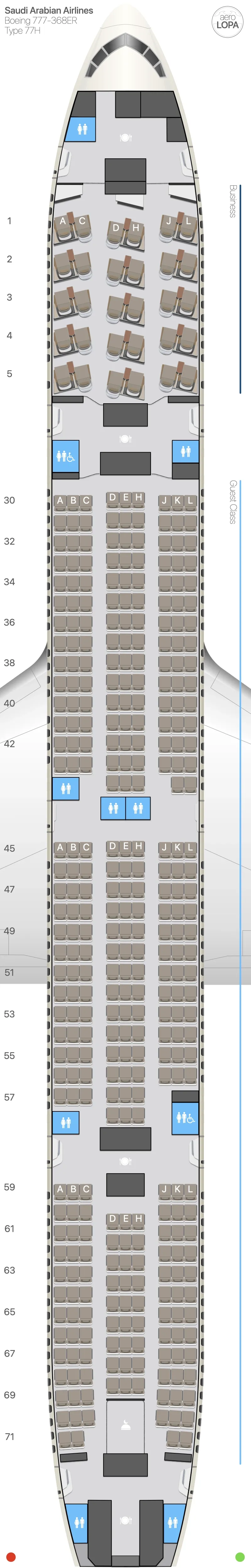 sv-77h seat map