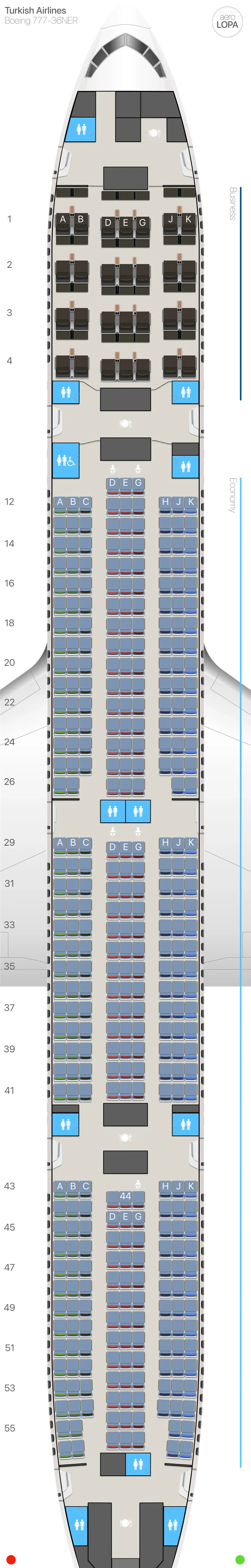 tk-77w-2 seat map