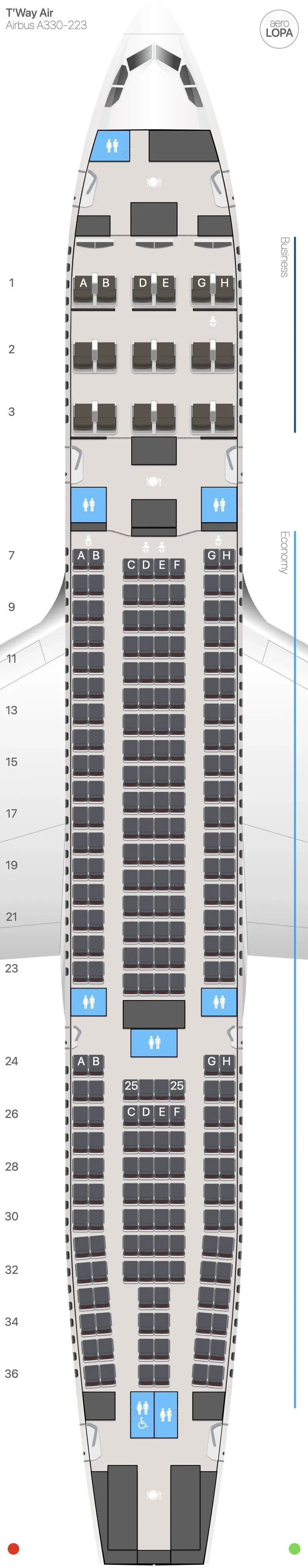 tw-332-1 seat map