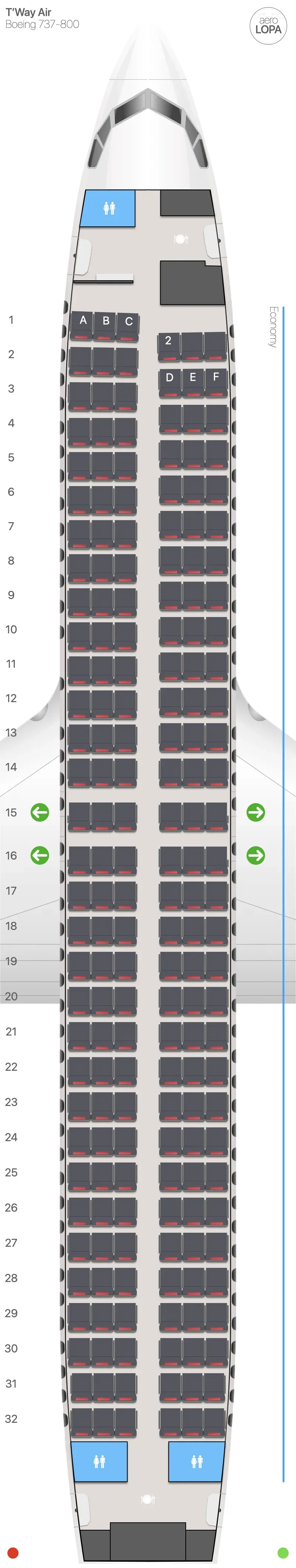 tw-738 seat map