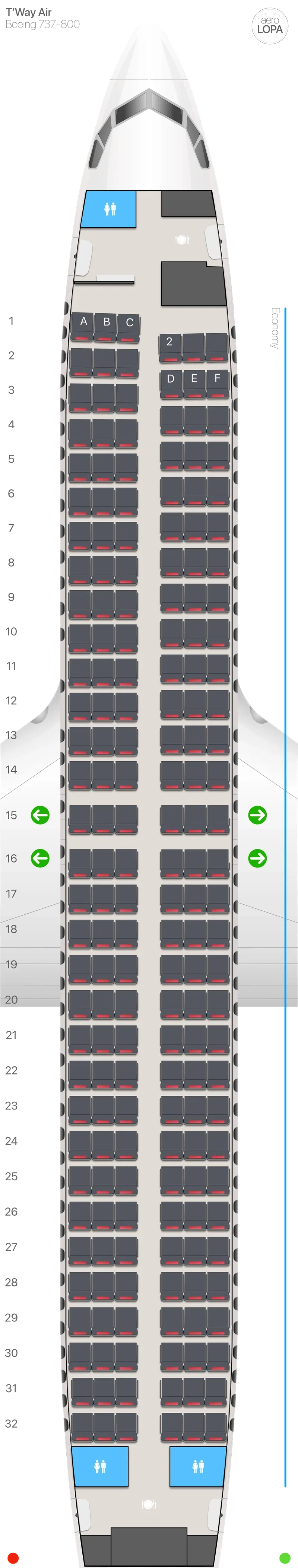 tw-738 seat map