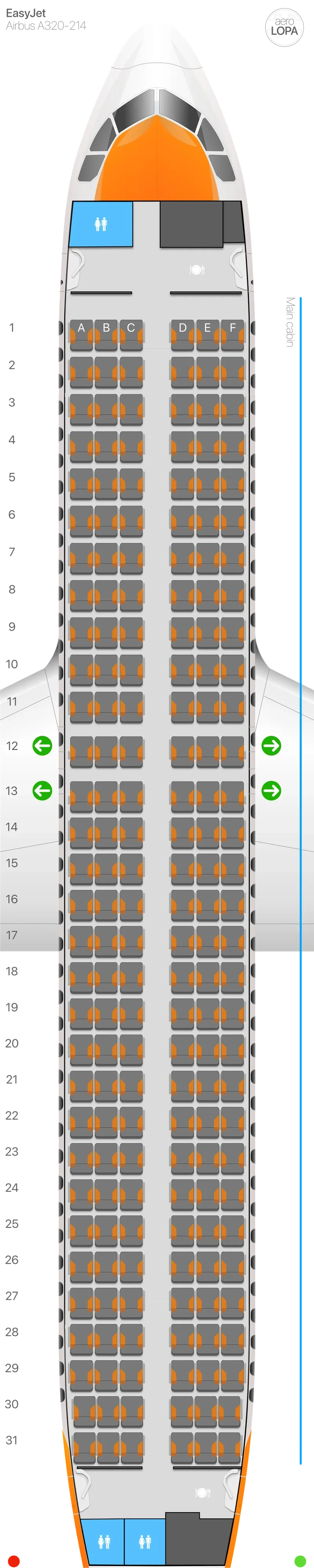 u2-320-1 seat map