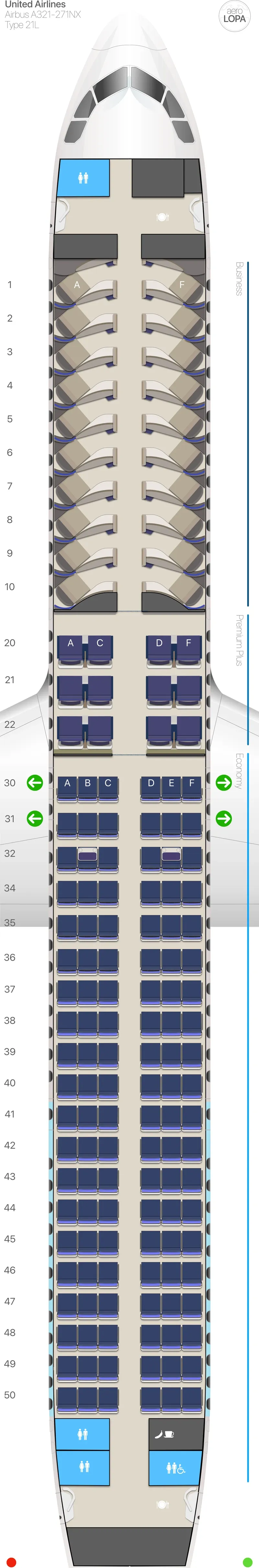 ua-21l seat map