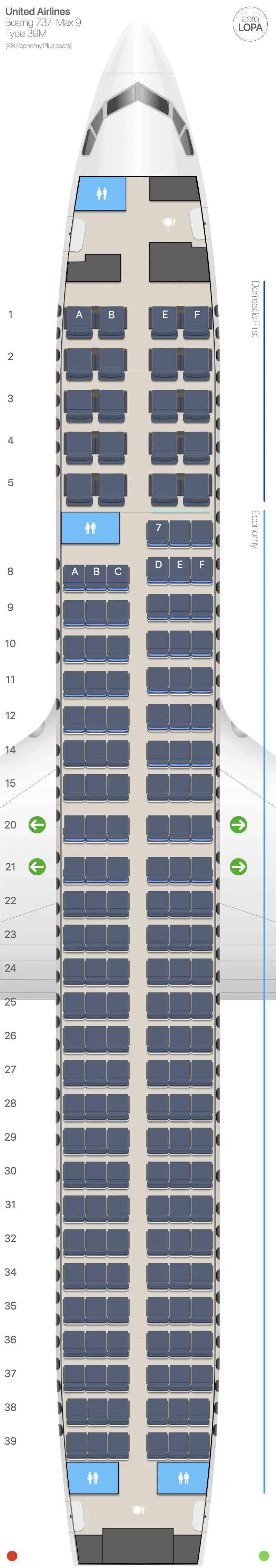 ua-39m-1 seat map