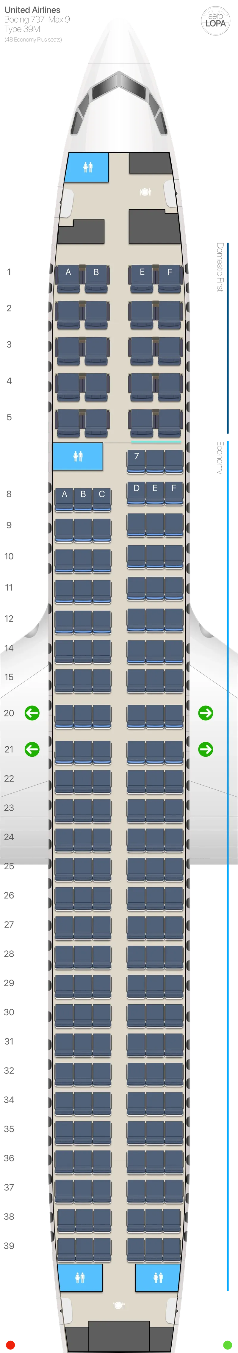 ua-39m-1 seat map