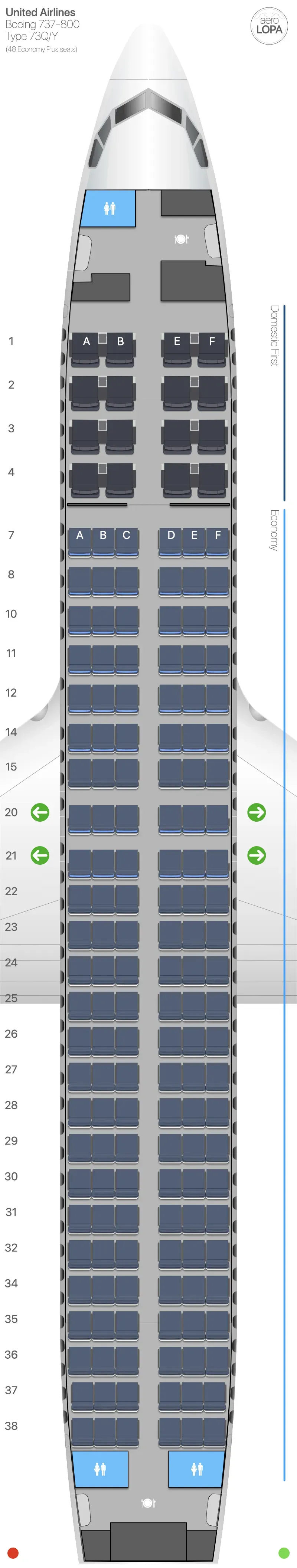 ua-738-1 seat map